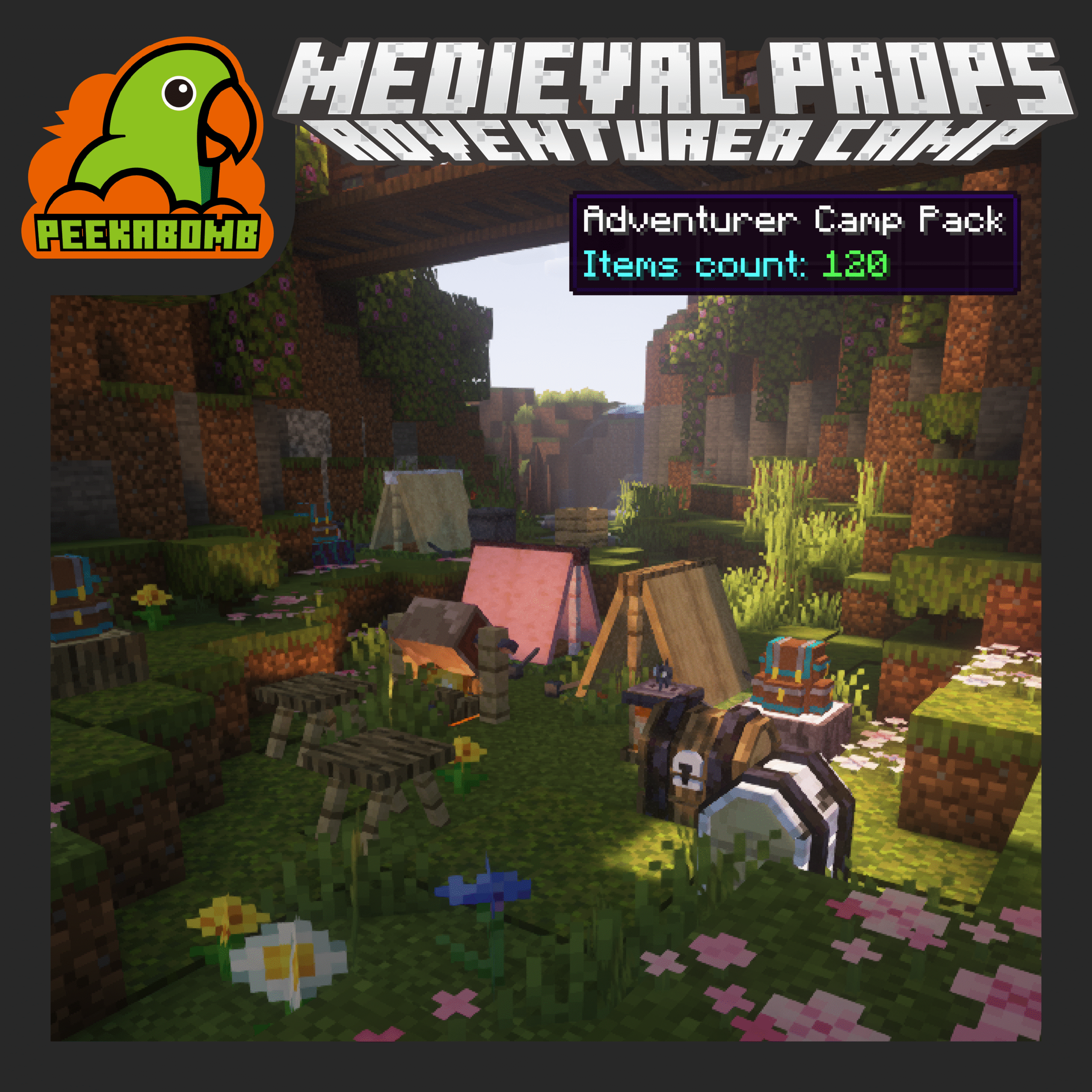 🏕️Adventurer Camp Pack [Over 100+ Models!] Minecraft Texture Pack